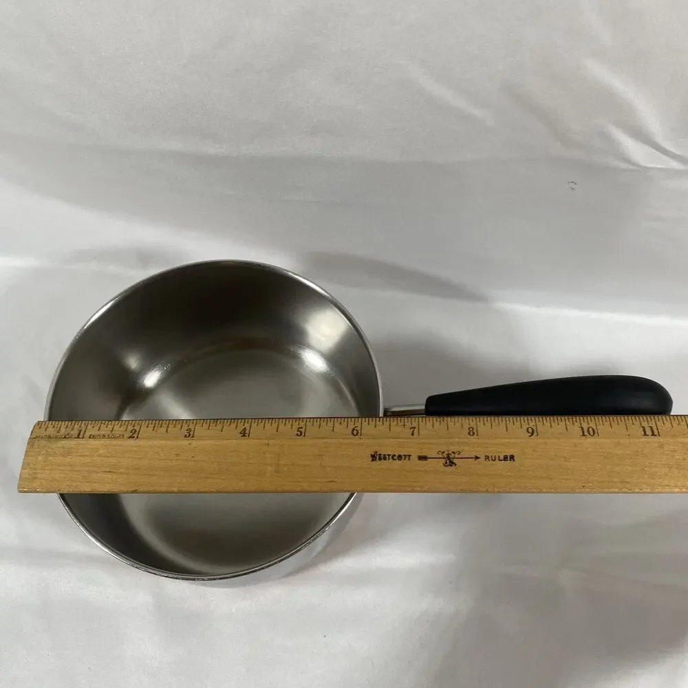 Revere Ware 1 1/2 Qt Copper Bottom Pot Lid Double Boiler Clinton 87 Stainless